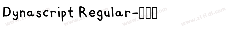 Dynascript Regular字体转换